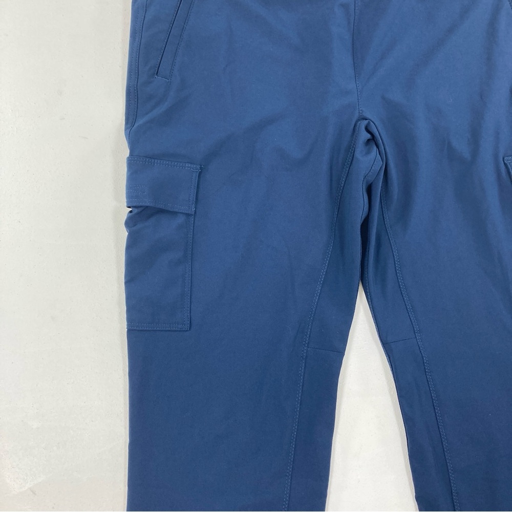 Eddie Bauer Cropped Climatrail Hiking Pants Size 12 Blue with Belt and Pockets - Picture 7 of 16